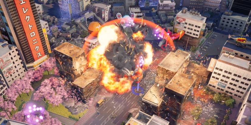 GigaBash Destructible Environments will open up the map as matches progress