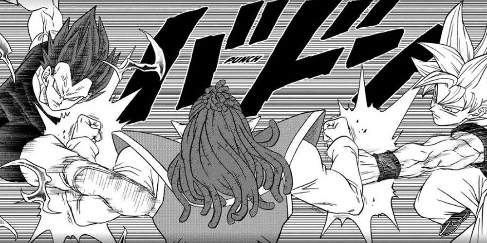 Goku Ultra Instinct and Vegeta Ultra Ego Fight Gas