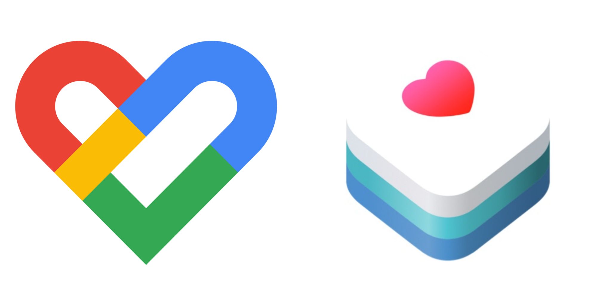 Google Fit And Apple Health Logos