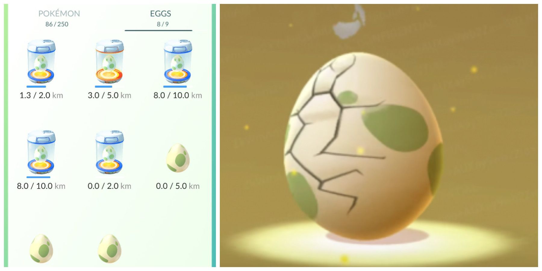 Hatching Eggs for XP Pokemon GO