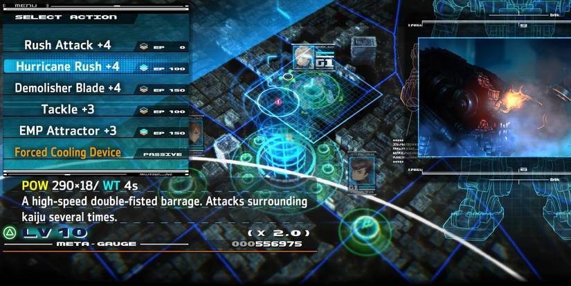 Hurricane Rush in the select menu