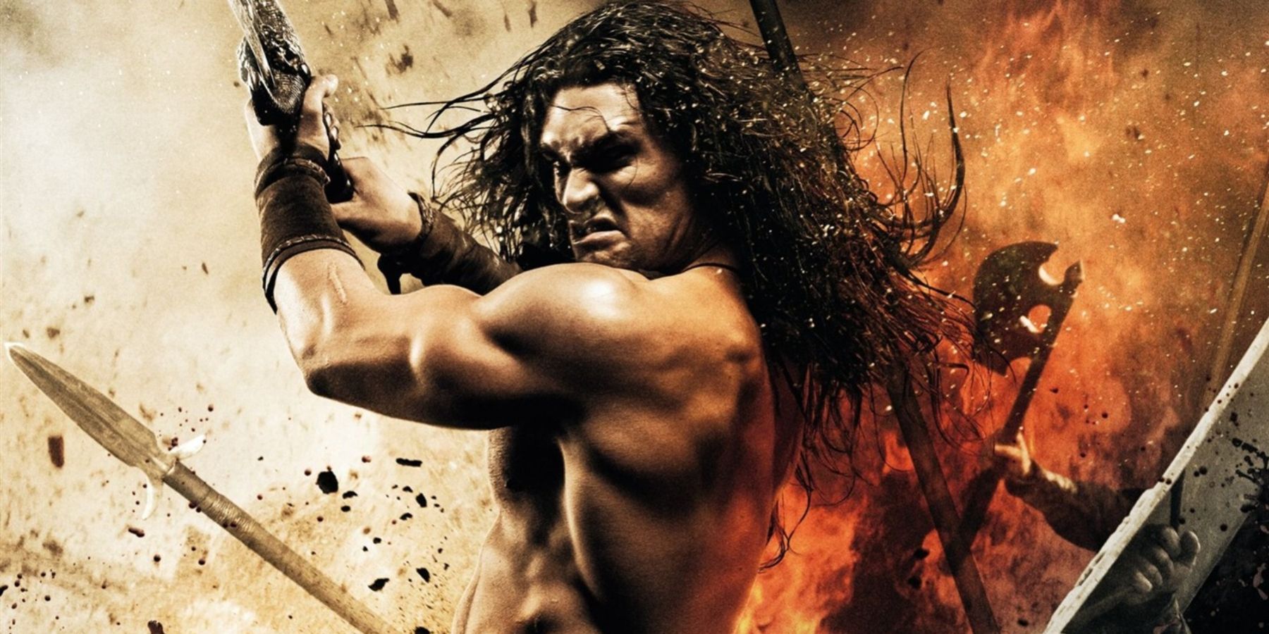 Jason Momoa in Conan the Barbarian movie poster