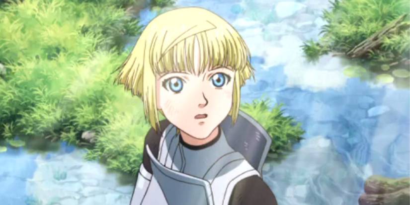A cutscene with the protagonist Jeanne d'Arc