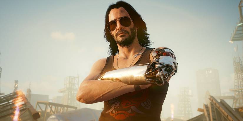 Cyberpunk 2077 Johnny Silverhand crossing his arms
