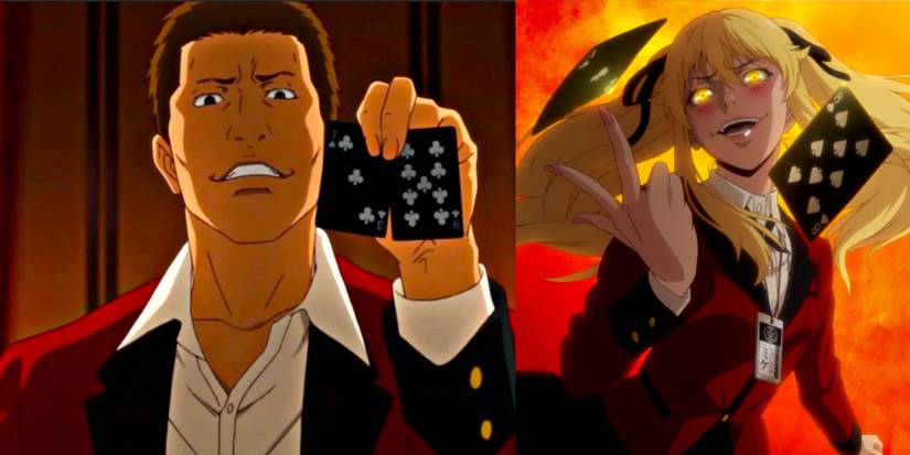 Kakegurui Best Games Indian Poker aka Debt Swopping Game Mary Saotome and Jun Kiwatari