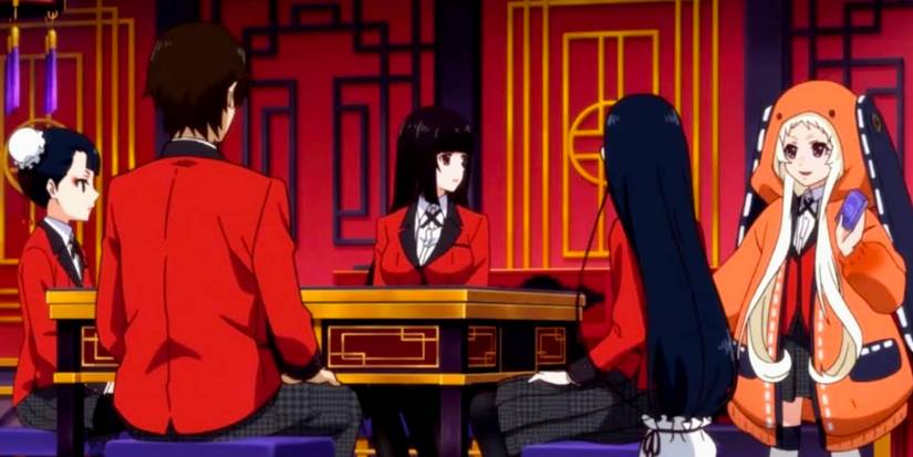 Kakegurui Best Games Nim Type Zero Yumeko and Ryota against Miyo and Miri with Runa as judge