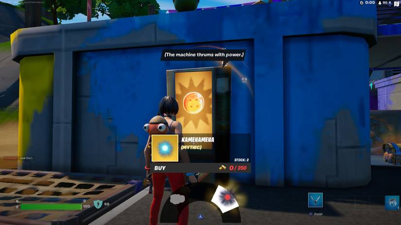 Kamehameha dragon ball vending machine fortnite