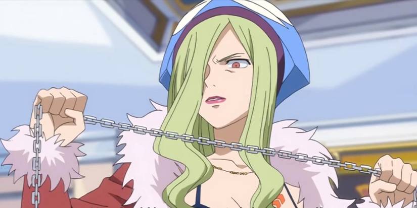Karen preparing to torture Aries in a flashback in Fairy Tail