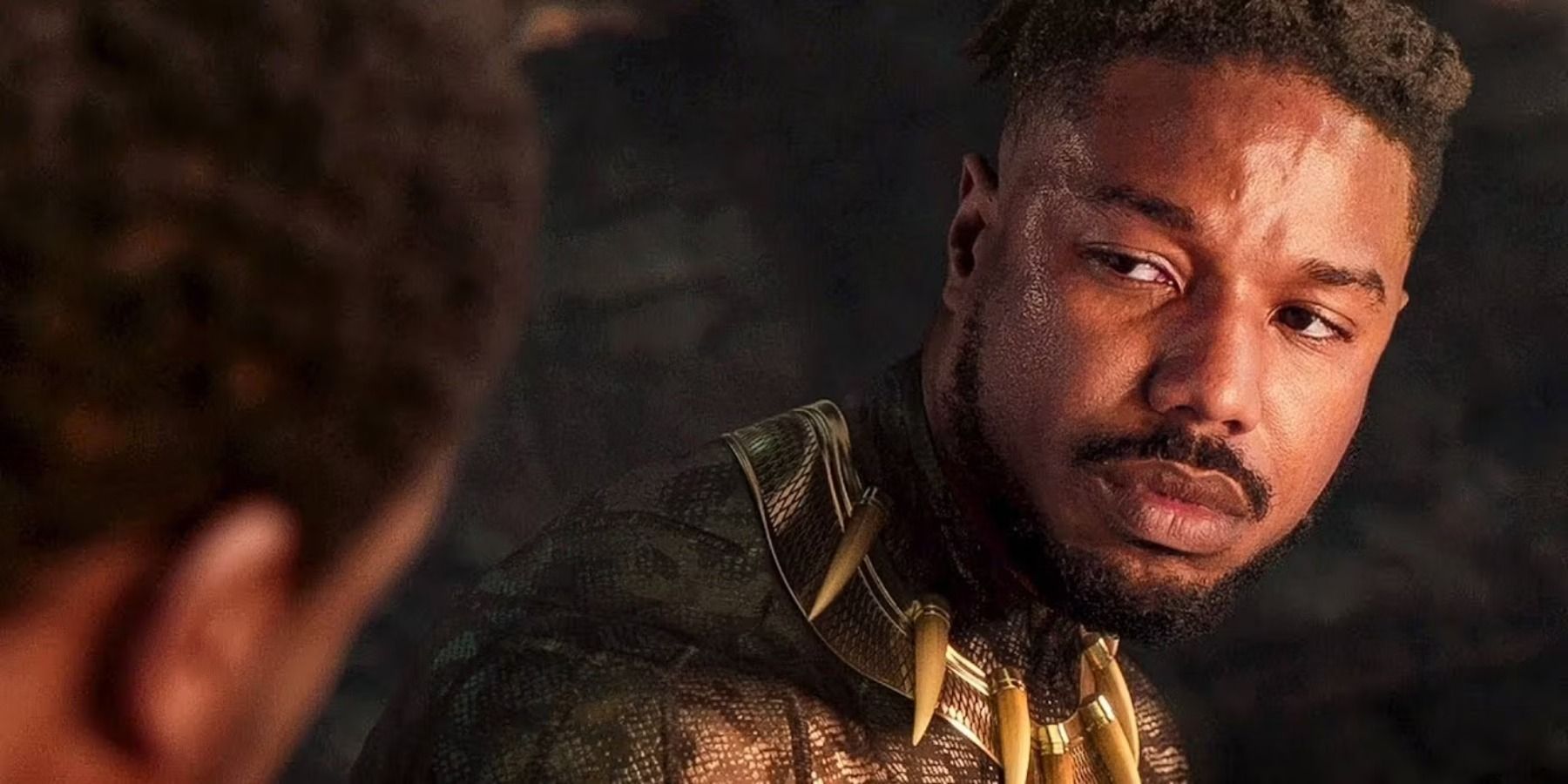 Michael B. Jordan in Killmonger death scene Black Panther