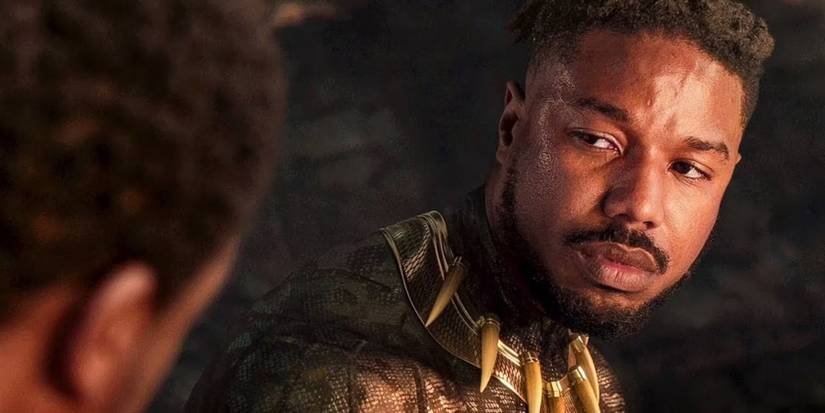 Michael B. Jordan in Killmonger death scene Black Panther