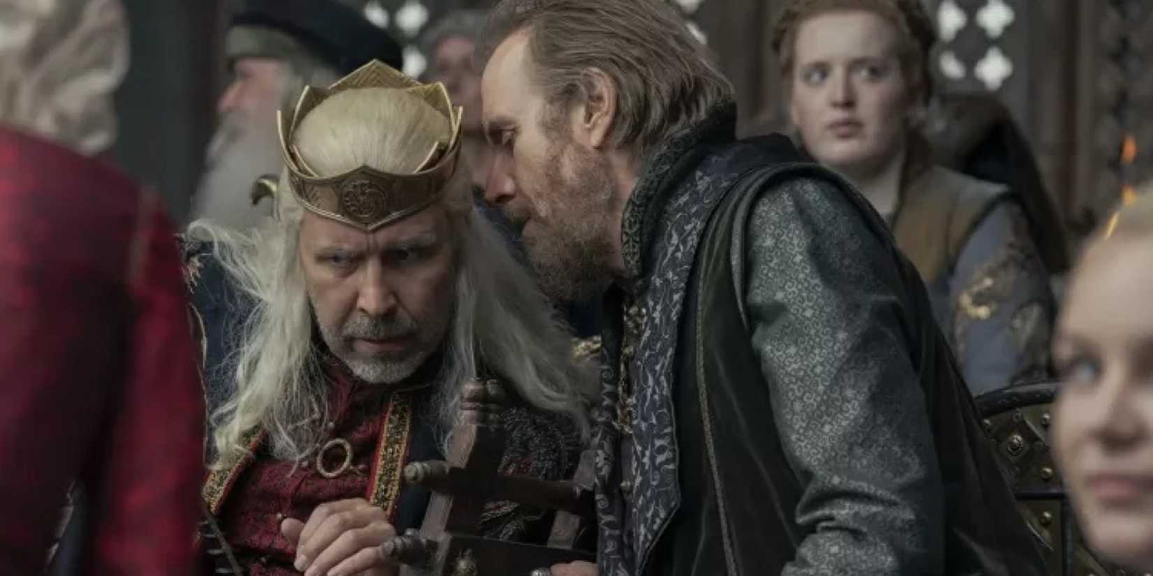 King Viserys and Otto Hightower in House of the Dragon