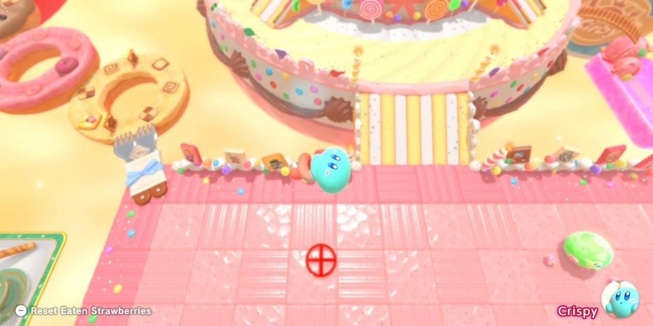 Скриншот: Кирби в воздухе как способность Hi-Jump в Kirby