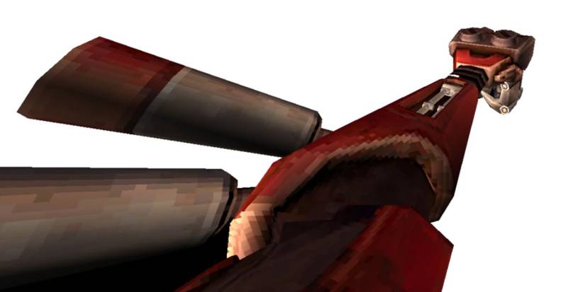 A player punching with the Knuckleblaster in Ultrakill