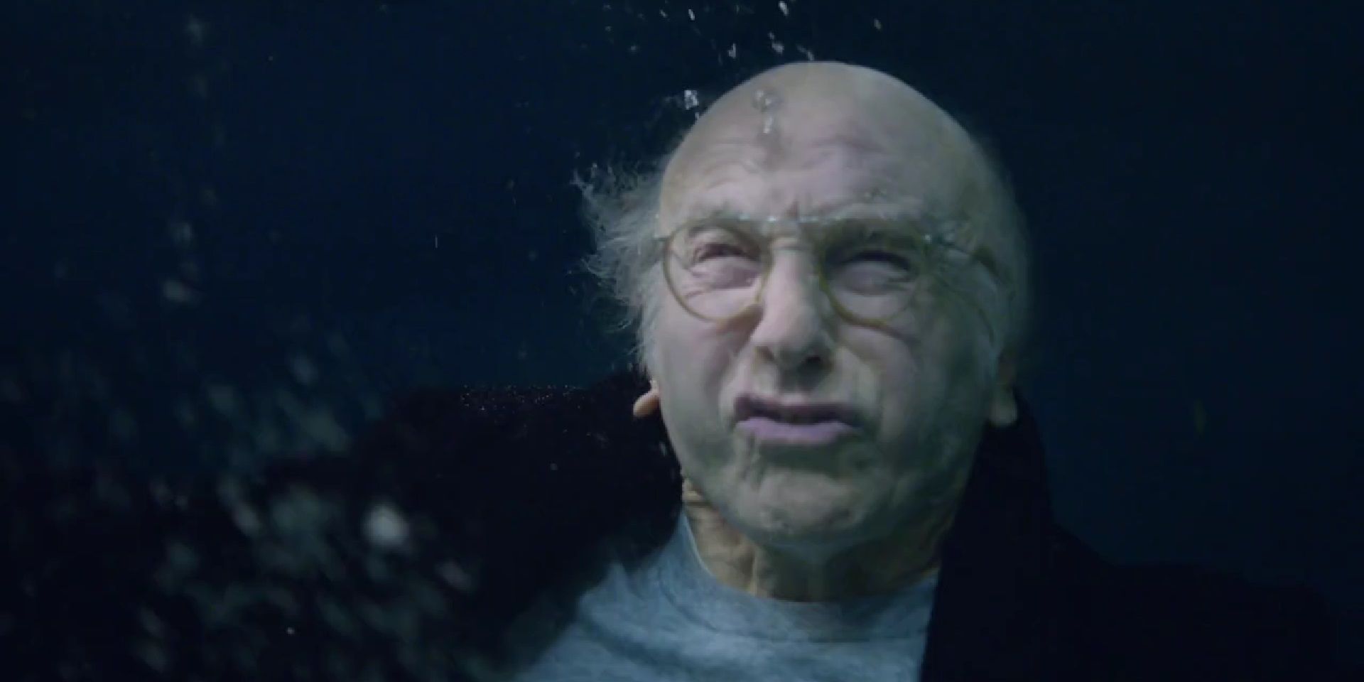 Larry plunges into a pool in the Curb Your Enthusiasm season 11 finale