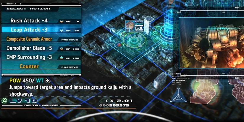 Leap Attack in the select menu