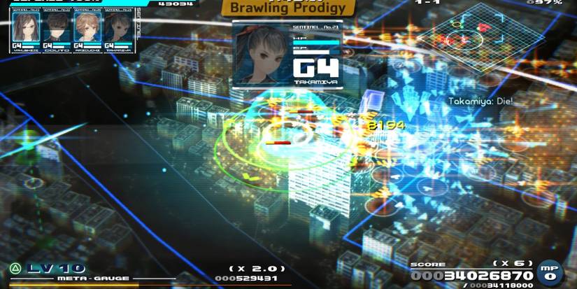 Leg Spike Yuki launching into a group of kaiju