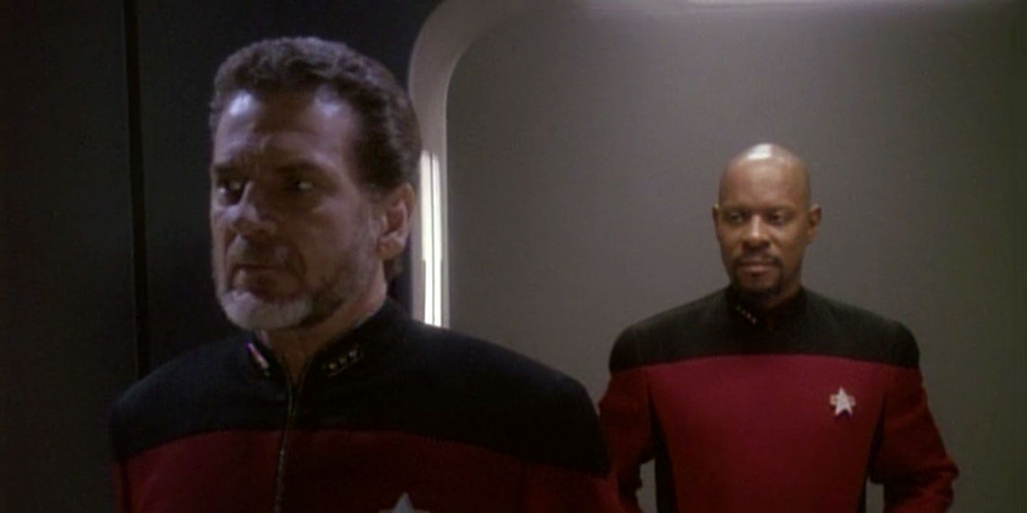 Leyton and Sisko in Star Trek: Deep Space Nine