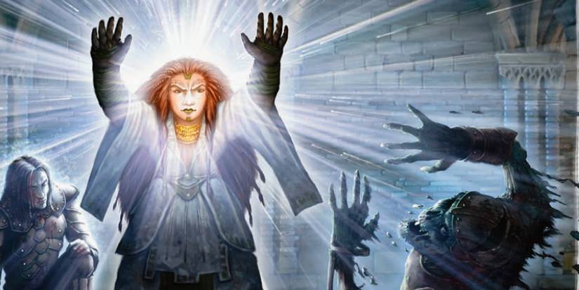 A spellcaster using Light