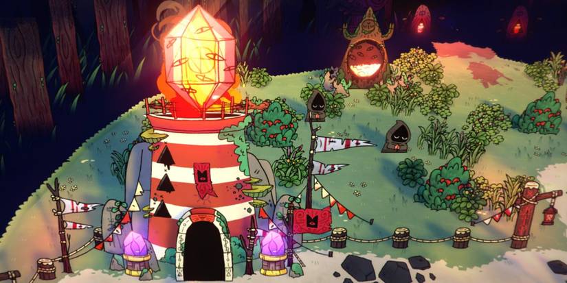 Lighthouse exterior Pilgrim's Passage Cult of the Lamb