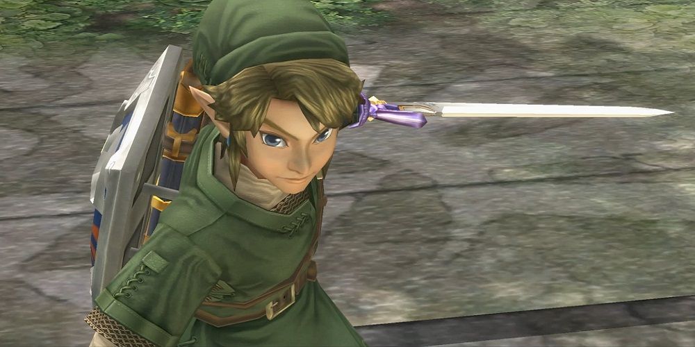 Link wielding the Master Sword in The Legend of Zelda Twilight Princess