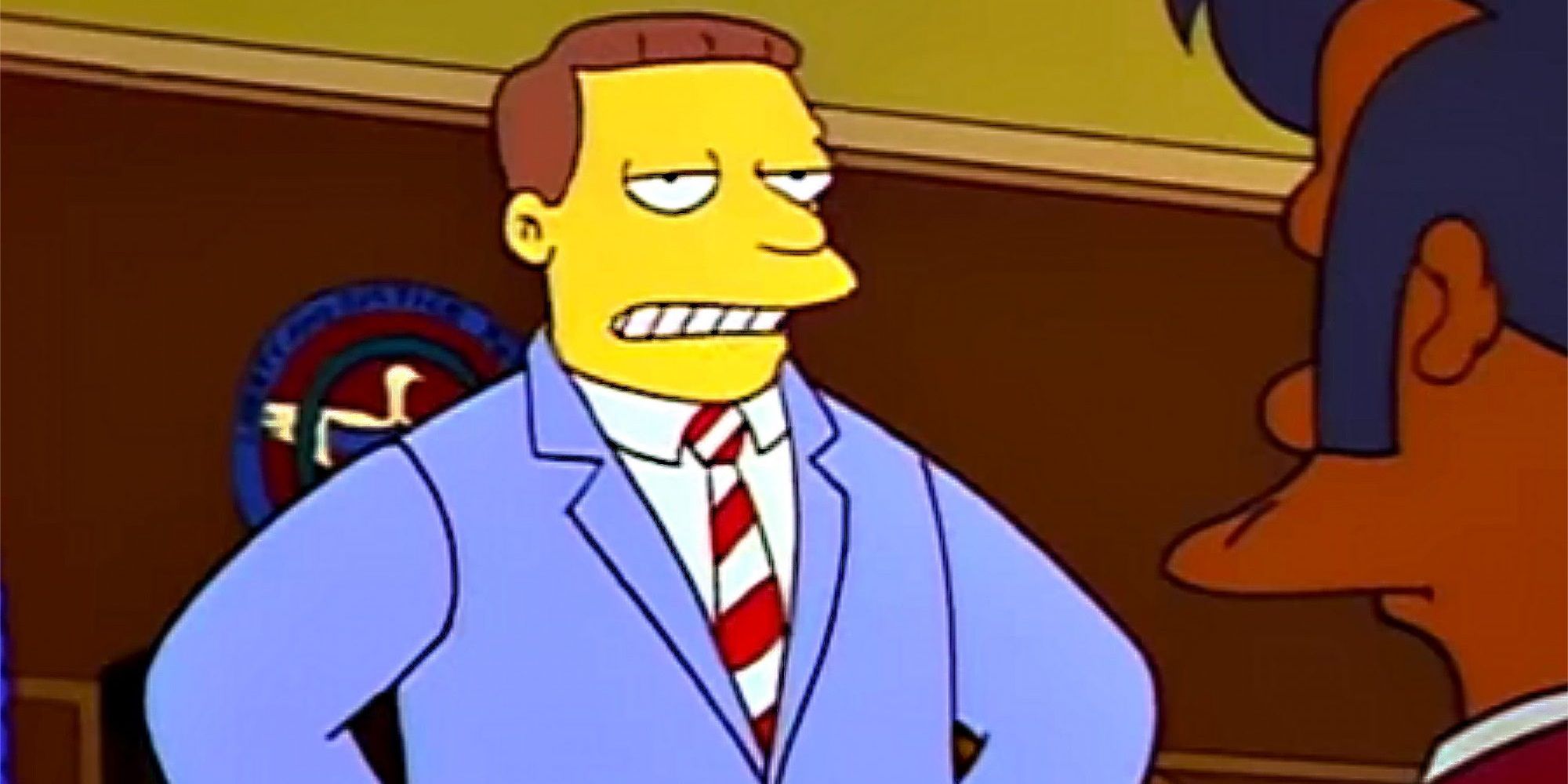 Lionel Hutz talks to Apu in court in The Simpsons