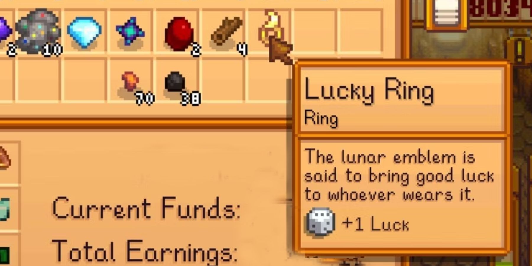 Lucky Ring increases Luck in Stardew Valley