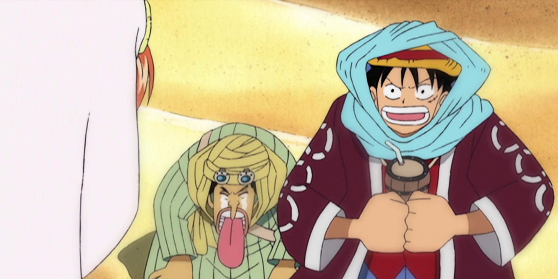 Luffy and Usopp in Alabasta