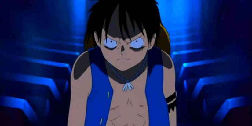 Luffy walking towards the Celestial Dragon