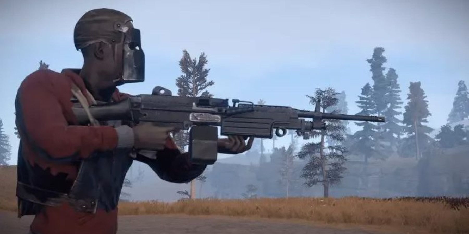 Player using the M249 Rust