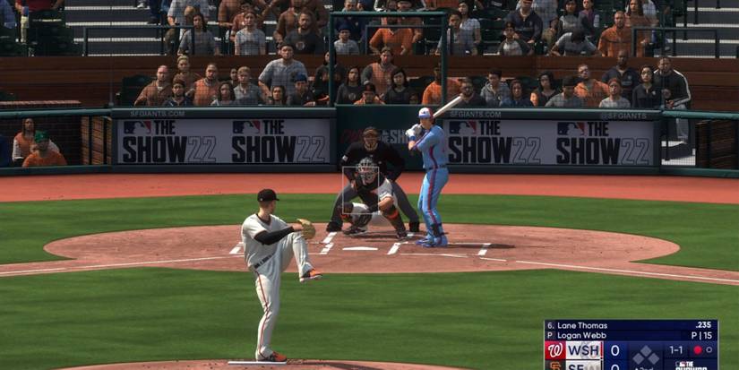 MLB The Show 22 Giants Pitching To Nationals Early On