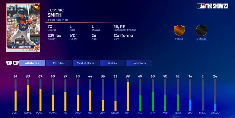 MLB The Show 22 Looking At The Details Of A Bronze Card