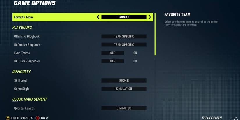 Madden NFL 23 Adjusting The Settings