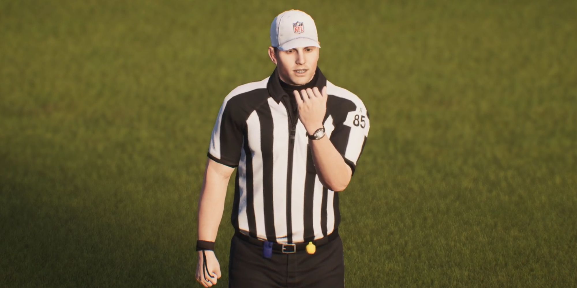 Madden NFL 23 Official Calling A Facemask Penalty