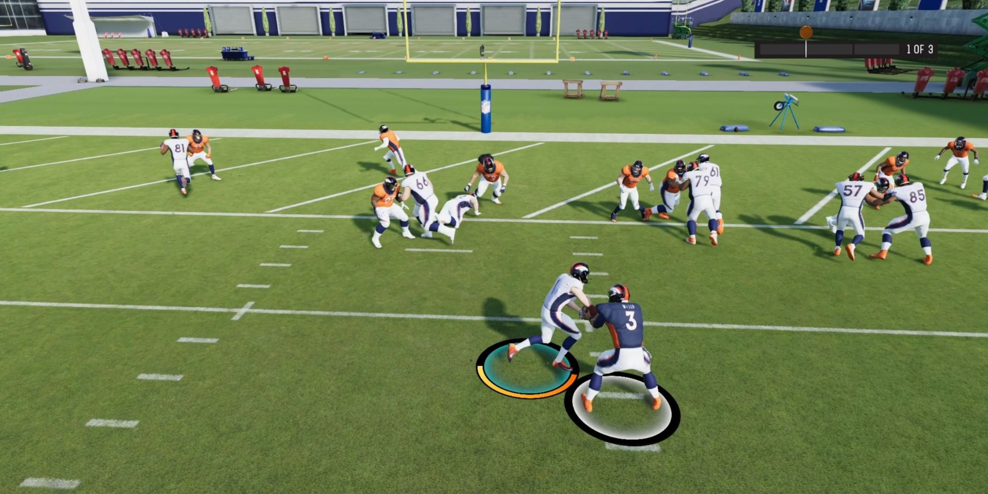 Madden NFL 23 Taking A Run To The Outside In Practice