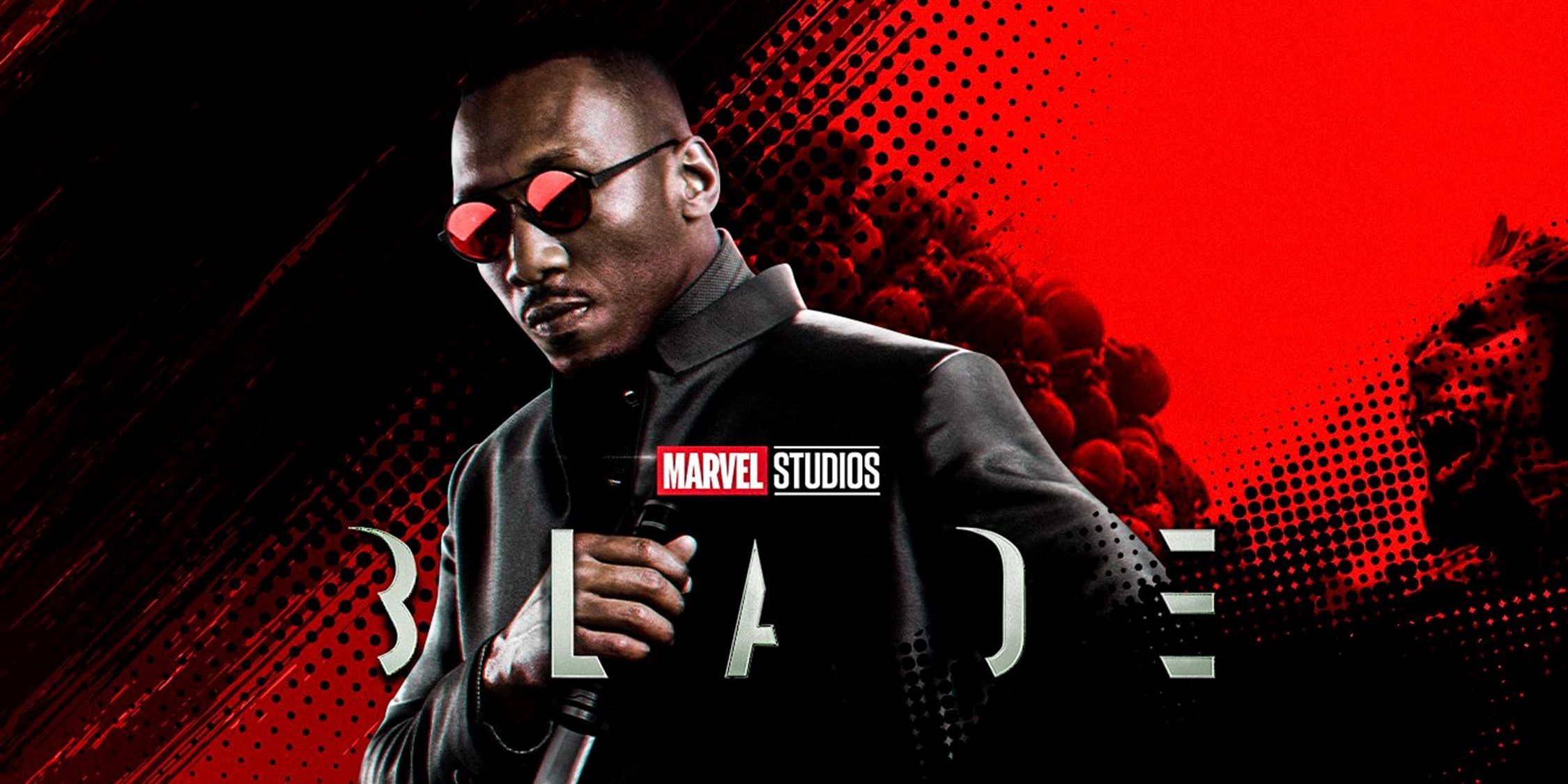 Mahershala Ali with the Blade logo