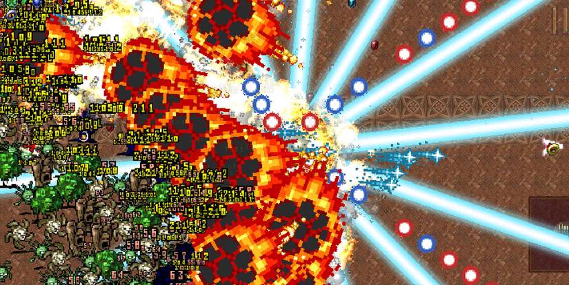 Arca in the Inlaid Library in Vampire Survivors