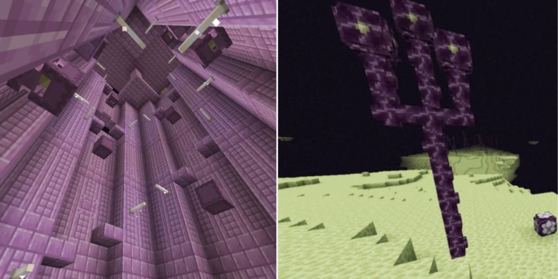 Minecraft End City Tower And Chorus Fruit