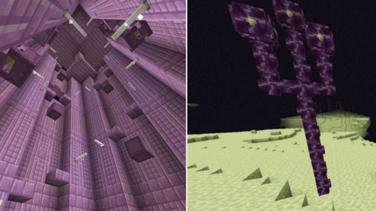 Minecraft End City Tower And Chorus Fruit