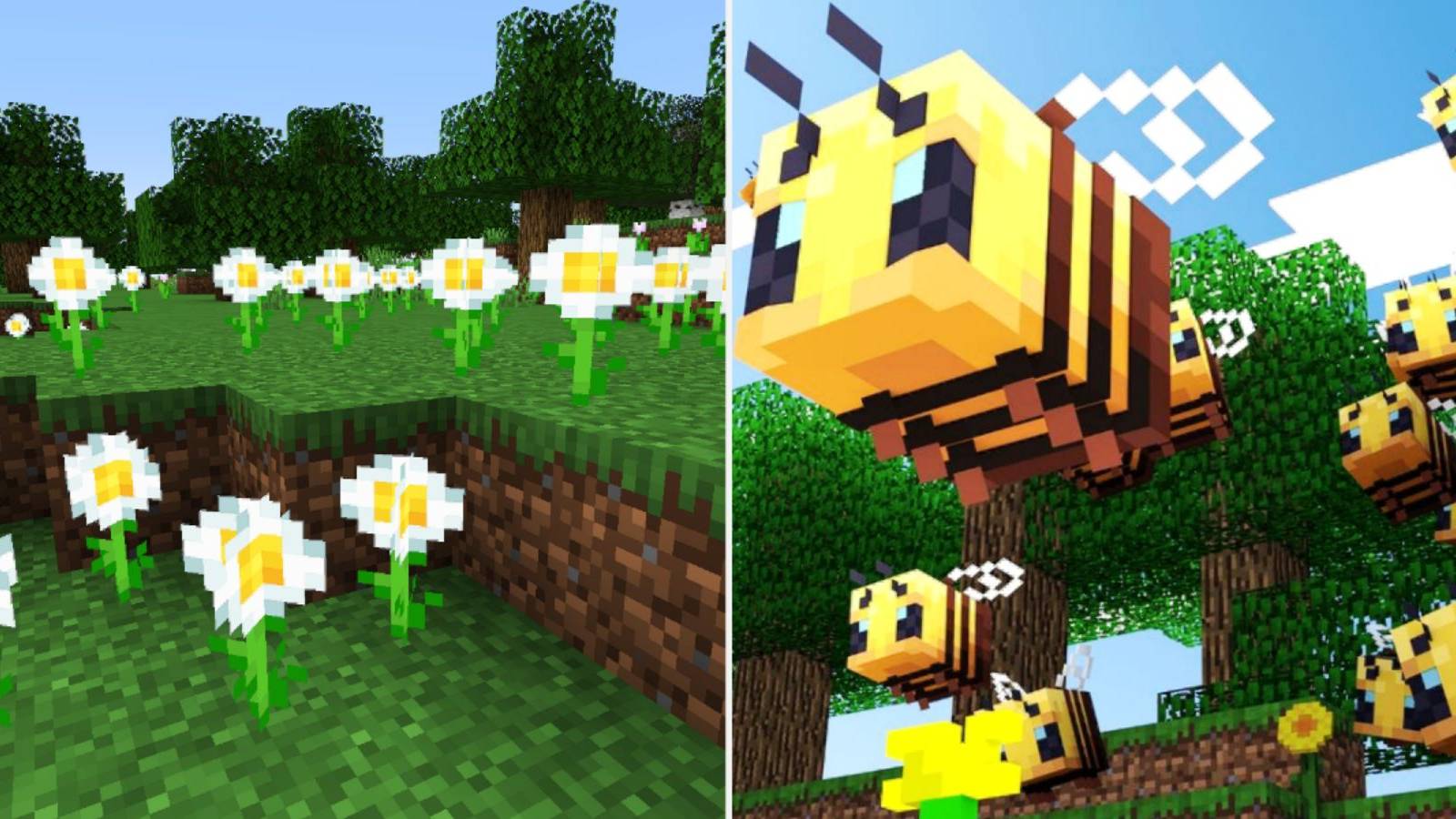 Minecraft Flowers and Bees