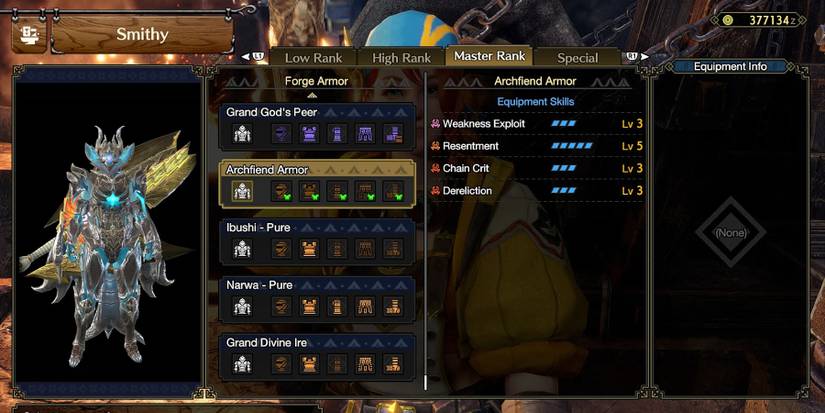 Monster Hunter Rise Archfiend Armor Set