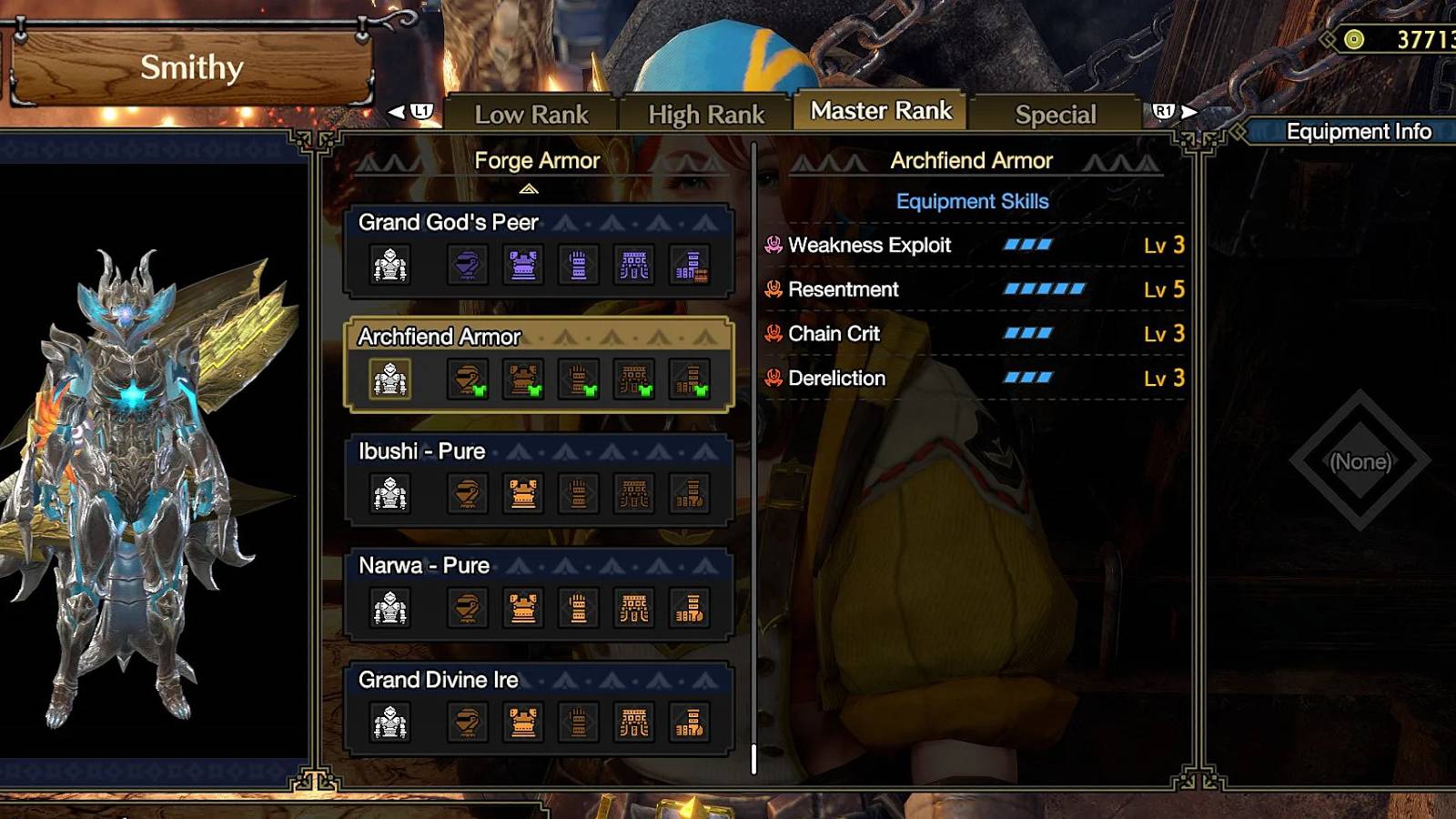 Monster Hunter Rise Archfiend Armor Set