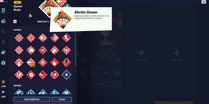 MultiVersus Garnet Signature Perk Electric Groove