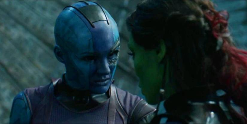 Nebula and Gamora in Guardians of the Galaxy