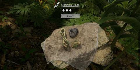 Crafting an Obsidian Blade in Green Hell