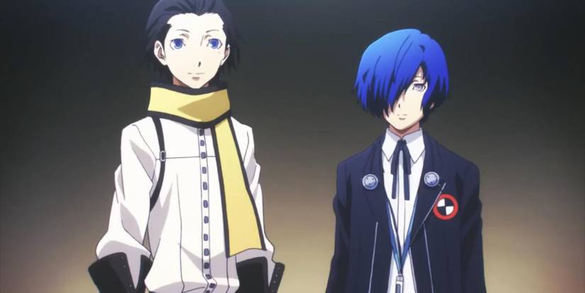 Makoto and his classmate in Persona 3