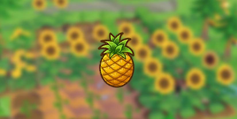 Pineapple in front of sunflowers in Story of Seasons: Pioneers of Olive Town