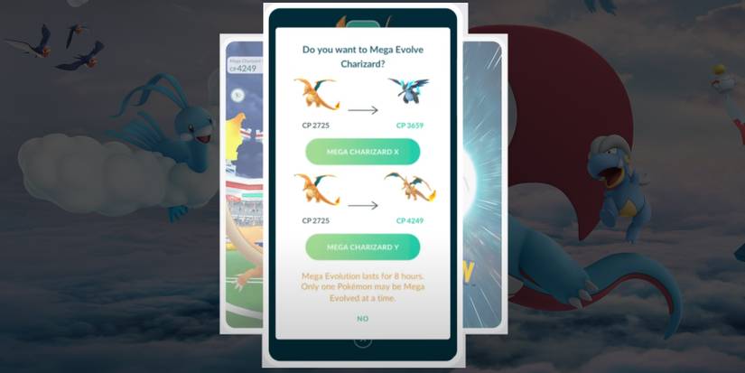 Players about to Mega Evolve a Pokemon