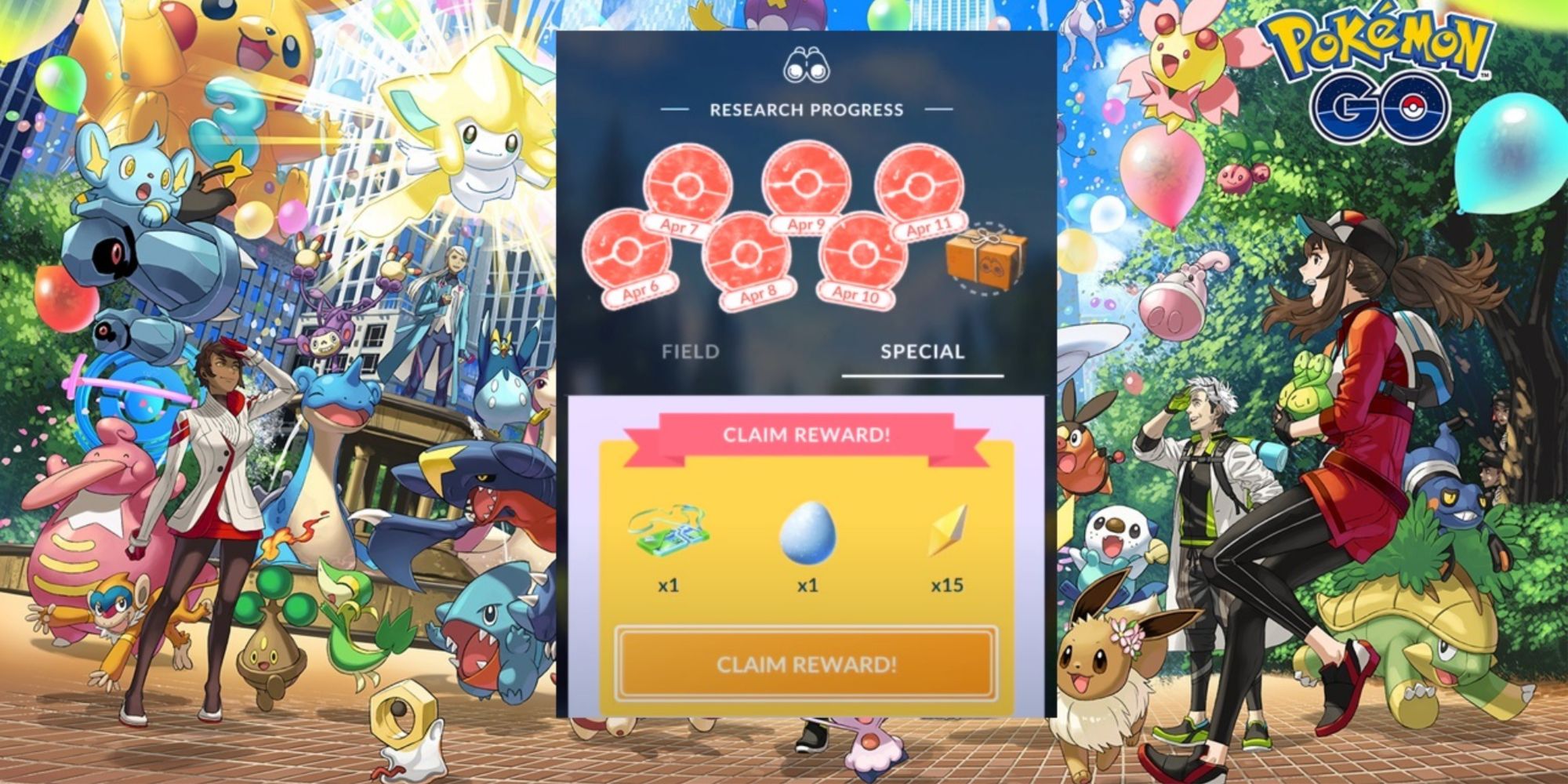 Pokemon GO Collecting Rewards From A Weekly Field Research Breakthrough