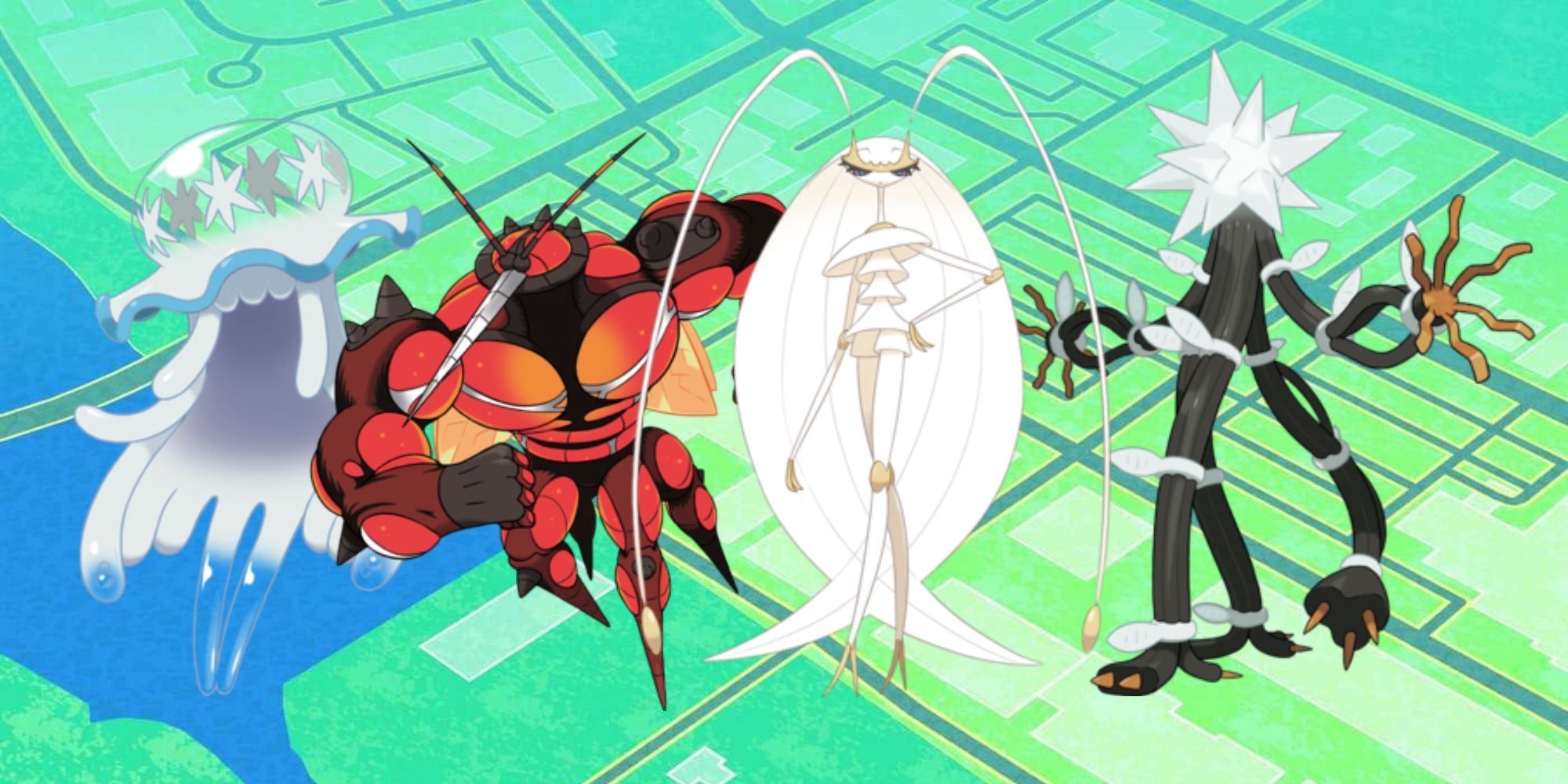 Pokemon GO Ultra Beasts Nihilego Buzzwole Pheromosa Xurkitree