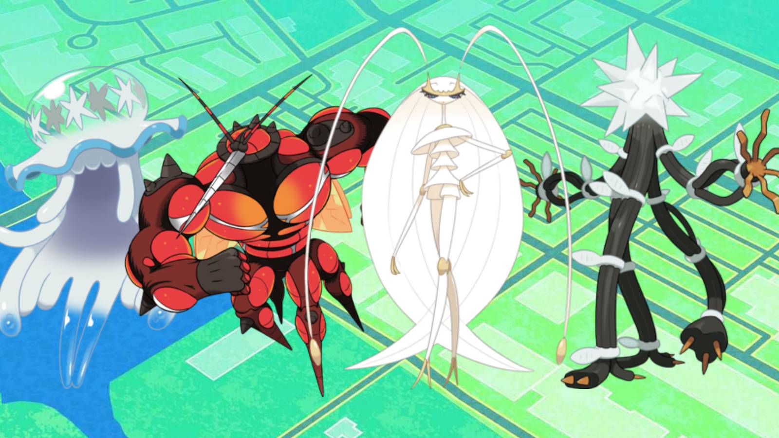 Pokemon GO Ultra Beasts Nihilego Buzzwole Pheromosa Xurkitree